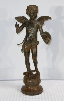 Pamono Cupid, Early 1800s, Large Bronze> Classical