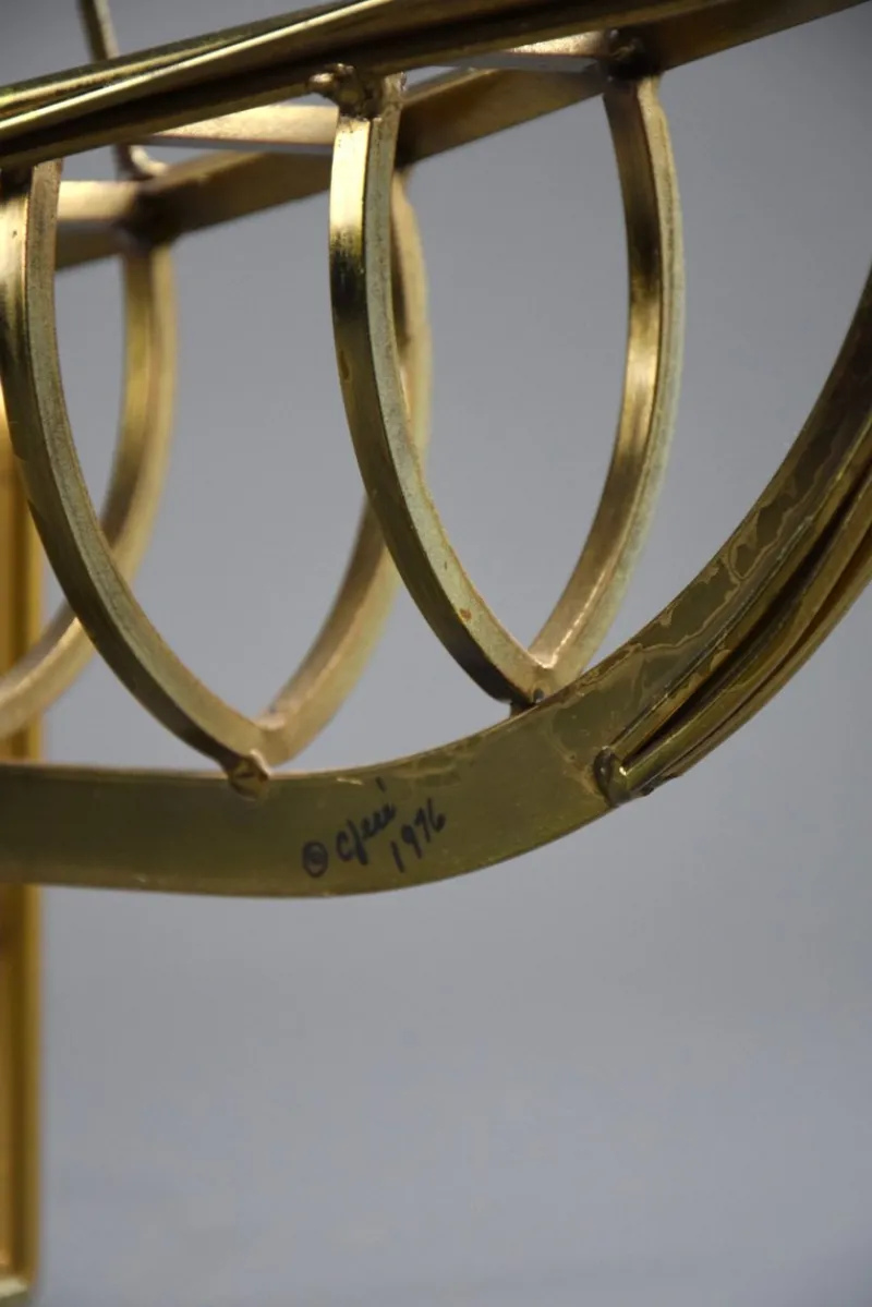 Pamono Curtis Jere, Sailboat Sculpture, 1976, Brass> Mid-Century