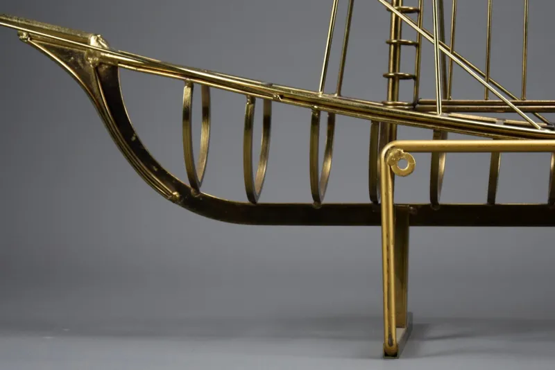 Pamono Curtis Jere, Sailboat Sculpture, 1976, Brass> Mid-Century