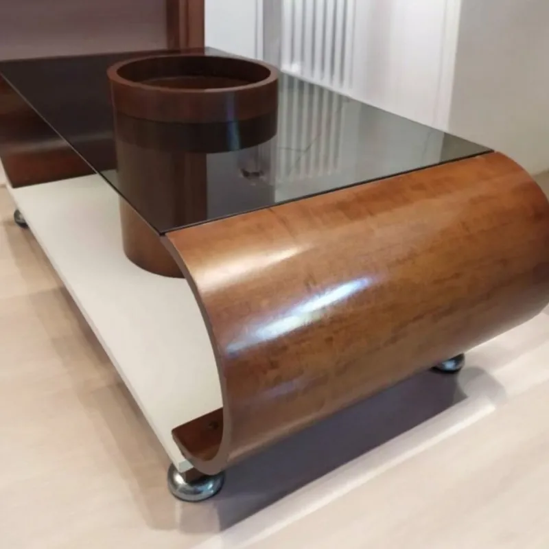 Online Pamono Curved Central Round Liquor Table, 1970s