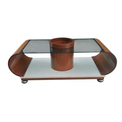 Online Pamono Curved Central Round Liquor Table, 1970s