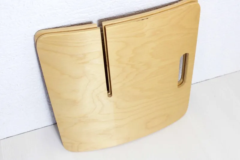 Pamono Curved Plywood Magazine Rack, 1980s> Magazine Racks