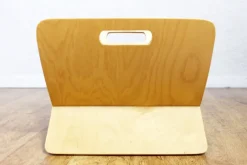 Pamono Curved Plywood Magazine Rack, 1980s><noscript><img width=