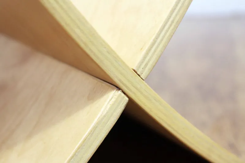 Pamono Curved Plywood Magazine Rack, 1980s> Magazine Racks