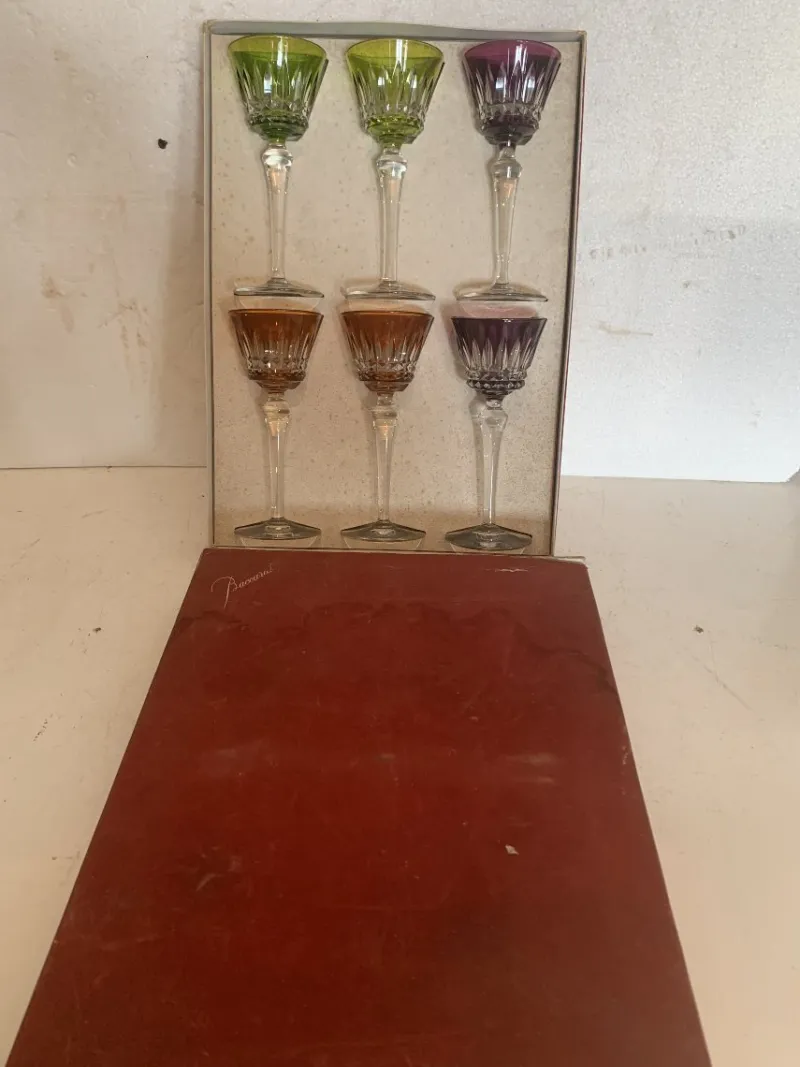 Sale Pamono Cut Crystal Glasses from Baccarat, 20th Century, Set of 6