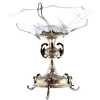 Pamono Cut Glass Fruit Bowl with Silver Structure> Bowls