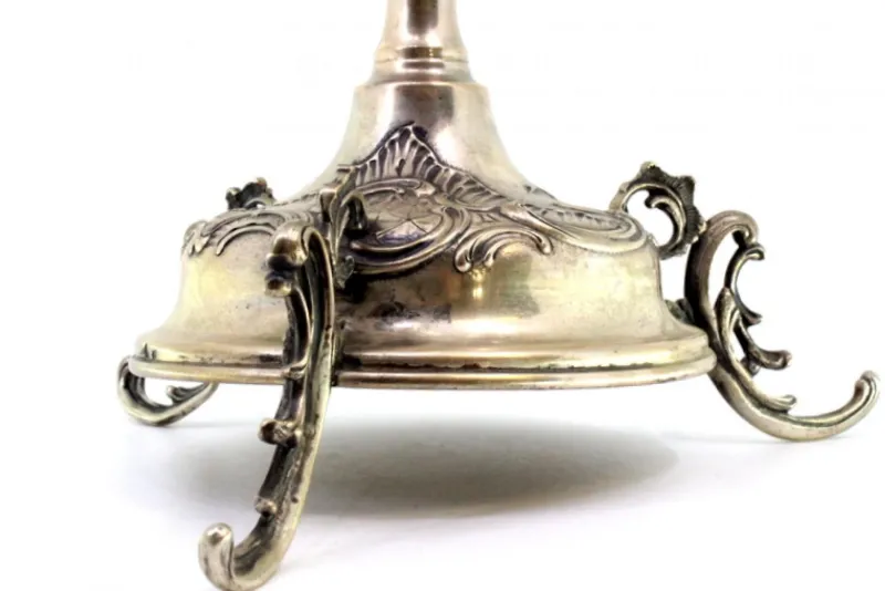 Pamono Cut Glass Fruit Bowl with Silver Structure> Bowls