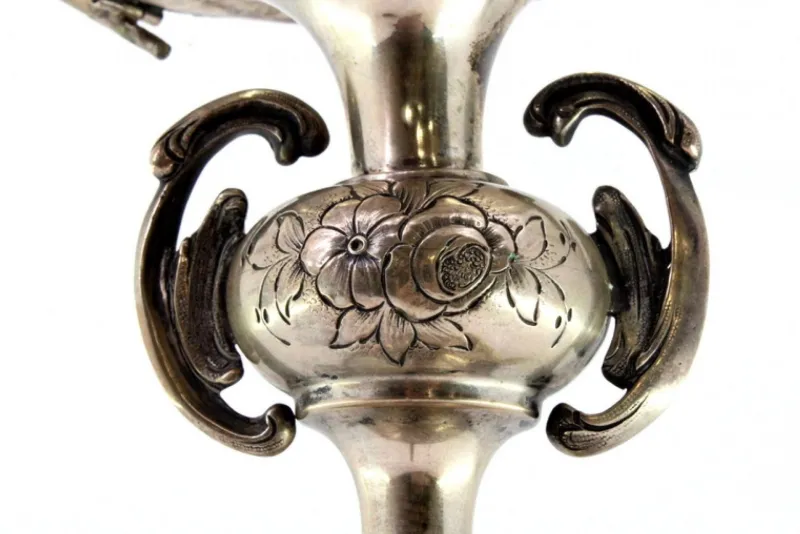 Pamono Cut Glass Fruit Bowl with Silver Structure> Bowls