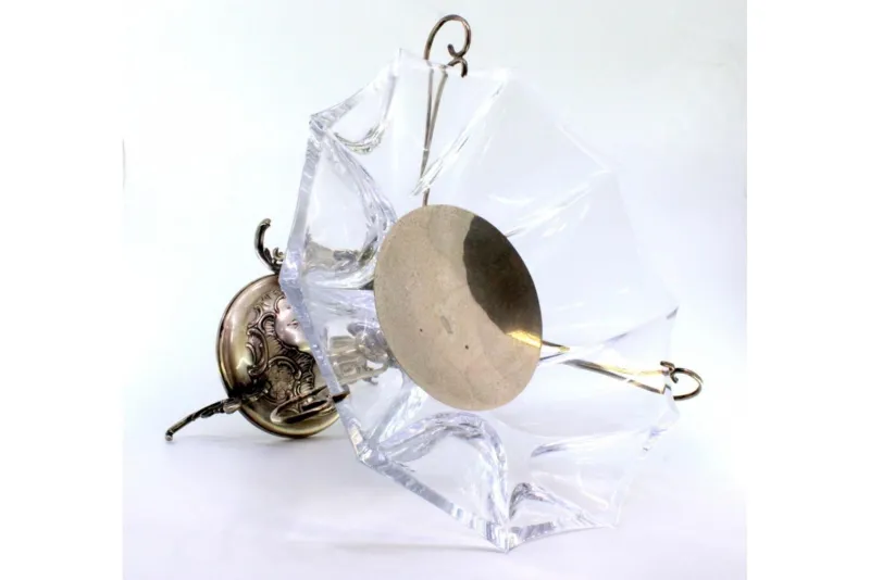 Pamono Cut Glass Fruit Bowl with Silver Structure> Bowls