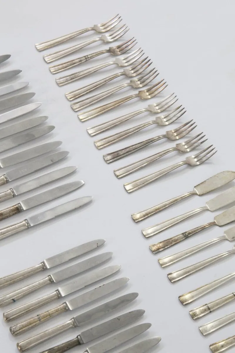 Pamono Cutlery by Gio Ponti for Krupp, Milan, 1950s, Set of 48> Cutlery & Serving Utensils