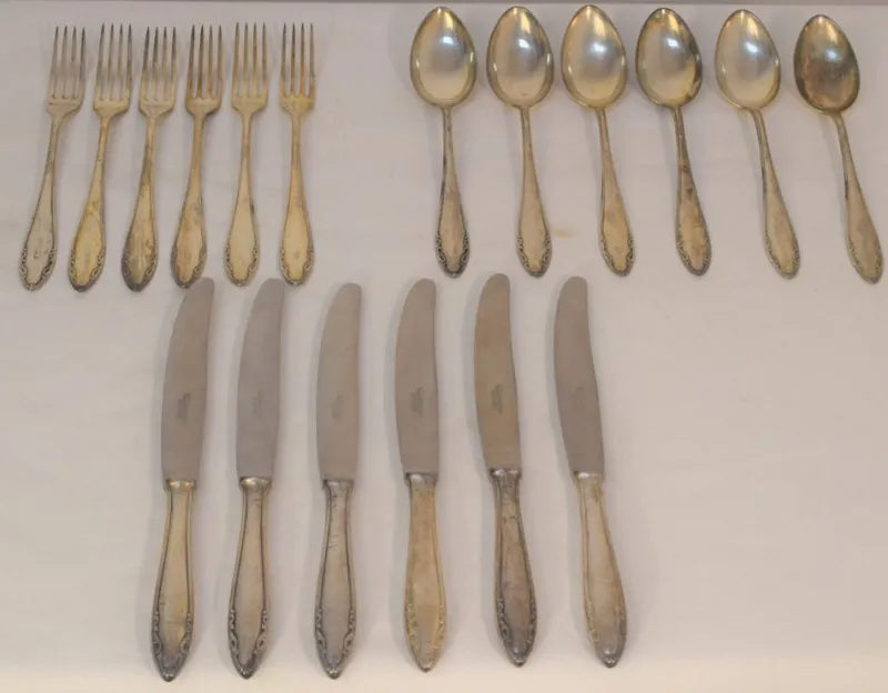 Pamono Cutlery Service for Six People from Krupp Berndorf, 1950s, Set of 18> Dinnerware Accessories