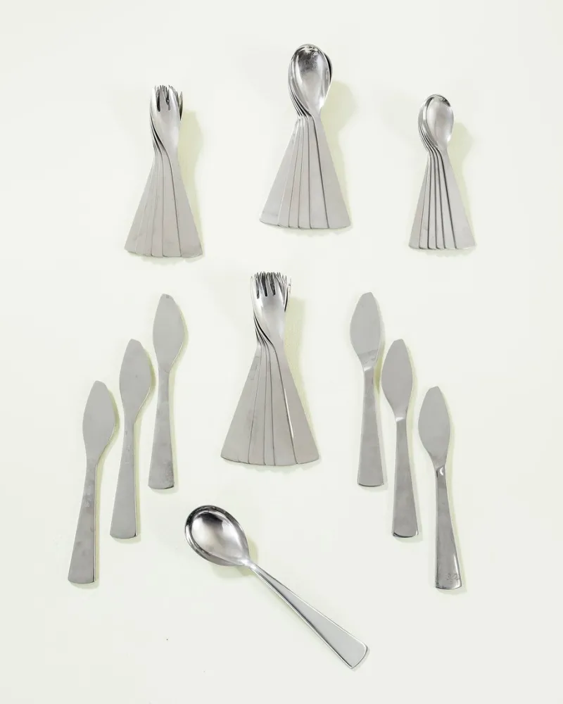 New Pamono Cutlery Set by Gio Ponti for Arthur Kropp Berndorf, 1970s, Set of 28