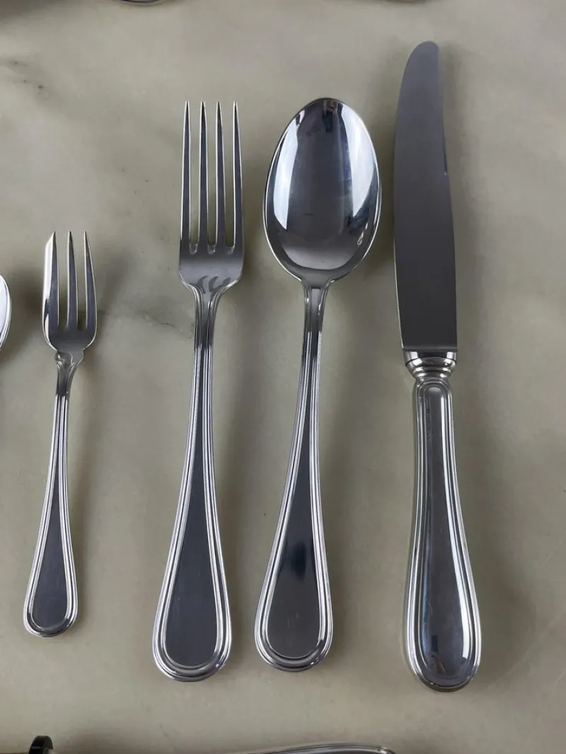 Clearance Pamono Cutlery Set in Silver from Zaramella, Italy, 1990s, Set of 101