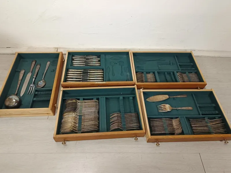 Pamono Cutlery Set with Box from Christofle, 1970s, Set of 114> Cutlery & Serving Utensils