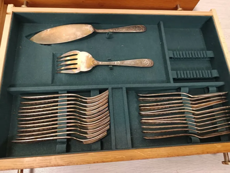 Pamono Cutlery Set with Box from Christofle, 1970s, Set of 114> Cutlery & Serving Utensils