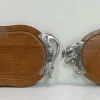 Best Pamono Cutting Boards with Chrome Plate Ox and Pig from BMF, 1950s, Set of 2
