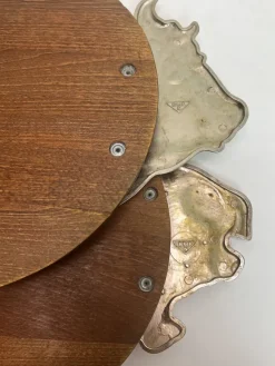 Best Pamono Cutting Boards with Chrome Plate Ox and Pig from BMF, 1950s, Set of 2