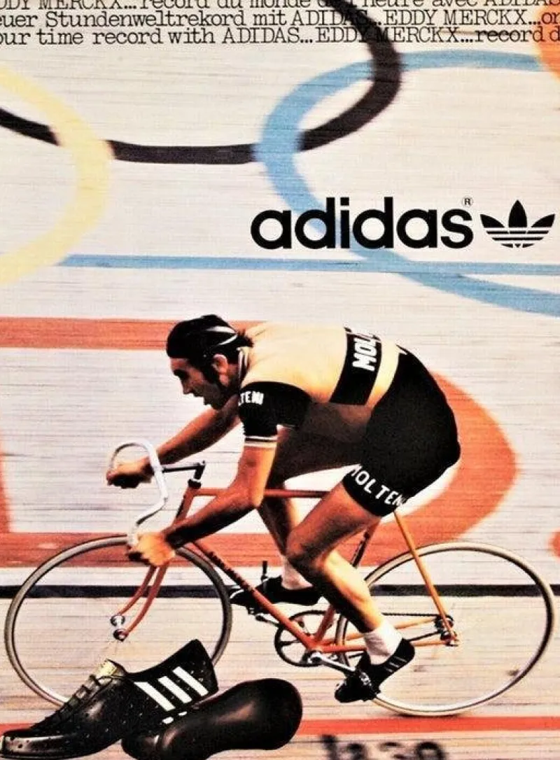 Pamono Cycling Poster by Eddie Merckx for Adidas, 1972> Posters
