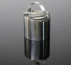 Best Pamono Cylinda Stainless Steel Ice Bucket with Tongs by Arne Jacobsen for Stelton, 1970s, Set of 2