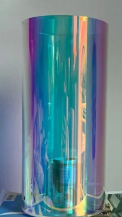 Pamono Cylinder Holographic Table Lamp by Brajak Vitberg> Table Lamps