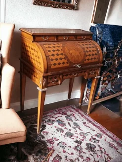 Pamono Cylinder Secretaire with Bronze Inlays and Friezes> Secretaires