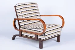 Pamono Czech Art Deco Adjustable Armchair attributed to J. Halabala, Up Závody, 1920s> Lounge Chairs & Armchairs