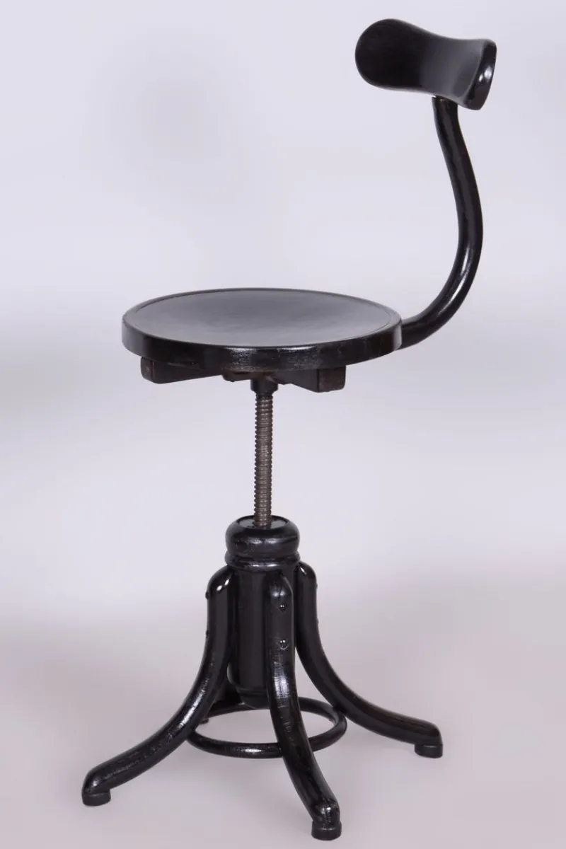 Outlet Pamono Czech Art Deco Beech Piano Swivel Chair attributed to Thonet, 1930s