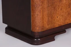 Pamono Czech Art Deco Cabinet in Oak, Maple and Glass, 1930s><noscript><img width=