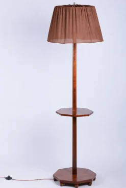 Hot Pamono Czech Art Deco Floor Lamp in Walnut, 1920s