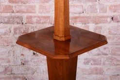 Pamono Czech Art Deco Walnut Floor Lamp, 1920s> Floor Lamps