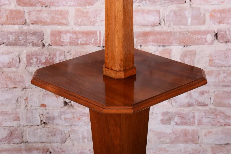 Pamono Czech Art Deco Walnut Floor Lamp, 1920s> Floor Lamps