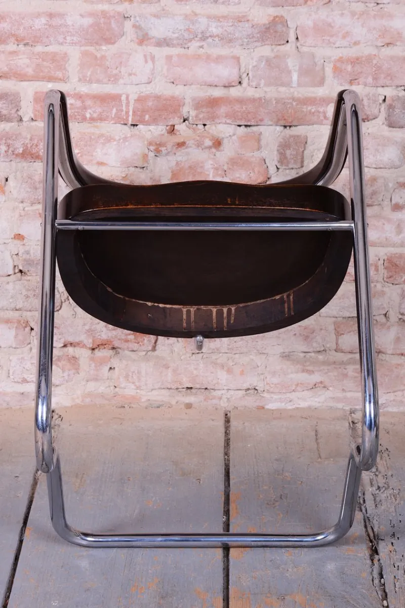 Pamono Czech Bauhaus Beech Armchair attributed to Ladislav Žák for H. Gottwald, 1930s> Side Chairs & Dining Chairs