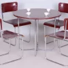 Outlet Pamono Czech Bauhaus Chrome Dining Table and Chairs attributed to Hynek Gottwald, 1930s, Set of 5