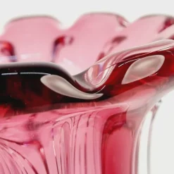 Hot Pamono Czech Crystal Glass Vase attributed to Josef Hospodka, 1970s