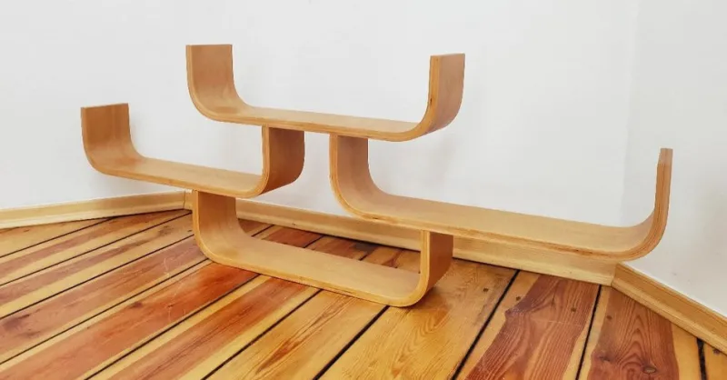 Sale Pamono Czechoslovak Plywood Shelf by Ludvik Volak for Drevopodnik Holesov, 1960s