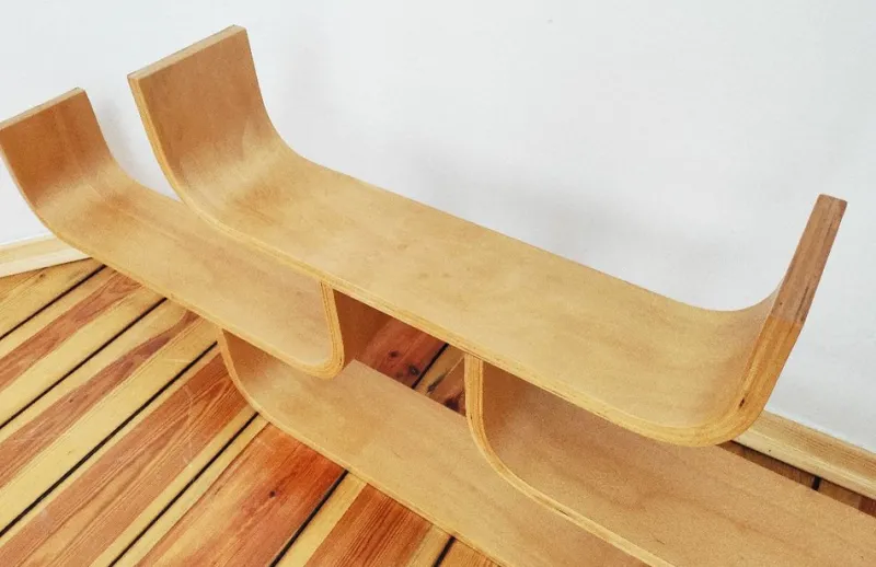 Sale Pamono Czechoslovak Plywood Shelf by Ludvik Volak for Drevopodnik Holesov, 1960s