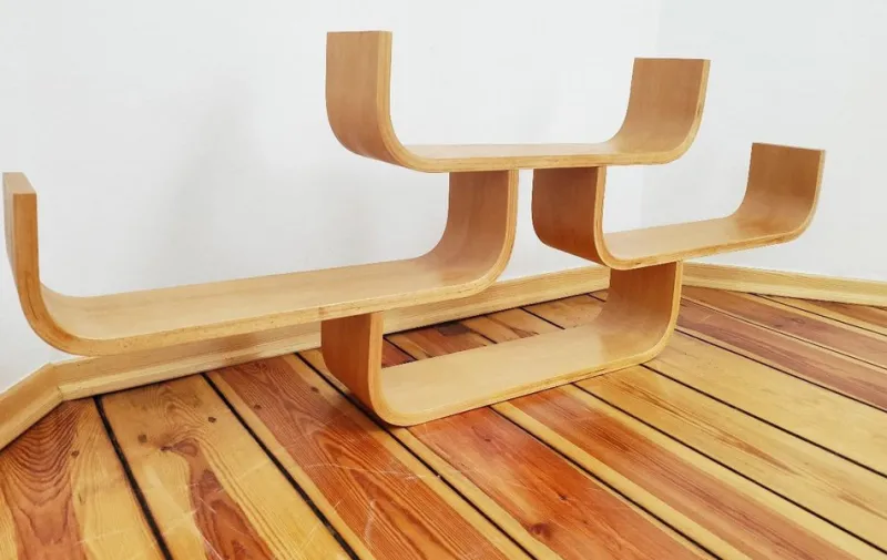 Sale Pamono Czechoslovak Plywood Shelf by Ludvik Volak for Drevopodnik Holesov, 1960s