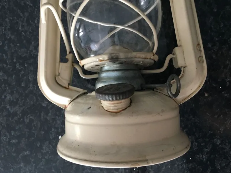 Discount Pamono Czechoslovakian Electrified Metal Meva Oil Lamp / Lantern