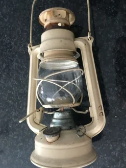 Discount Pamono Czechoslovakian Electrified Metal Meva Oil Lamp / Lantern