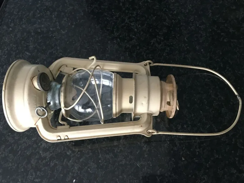 Discount Pamono Czechoslovakian Electrified Metal Meva Oil Lamp / Lantern