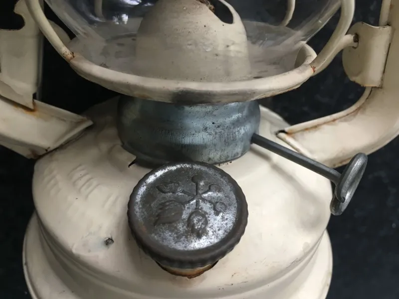 Discount Pamono Czechoslovakian Electrified Metal Meva Oil Lamp / Lantern