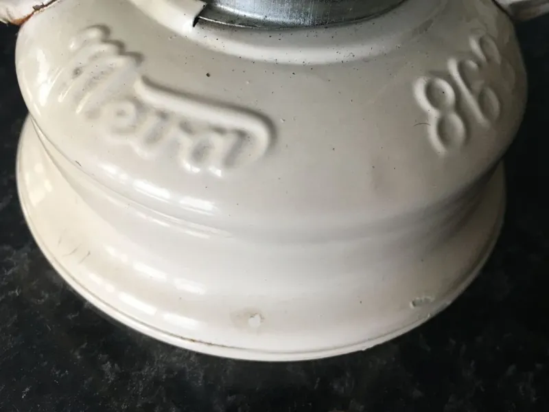 Discount Pamono Czechoslovakian Electrified Metal Meva Oil Lamp / Lantern
