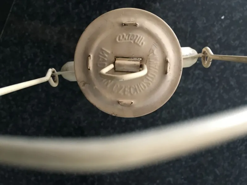 Discount Pamono Czechoslovakian Electrified Metal Meva Oil Lamp / Lantern