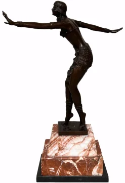 Pamono D. H. Chiparus, Dancer, 1900, Bronze on Marble Base><noscript><img width=
