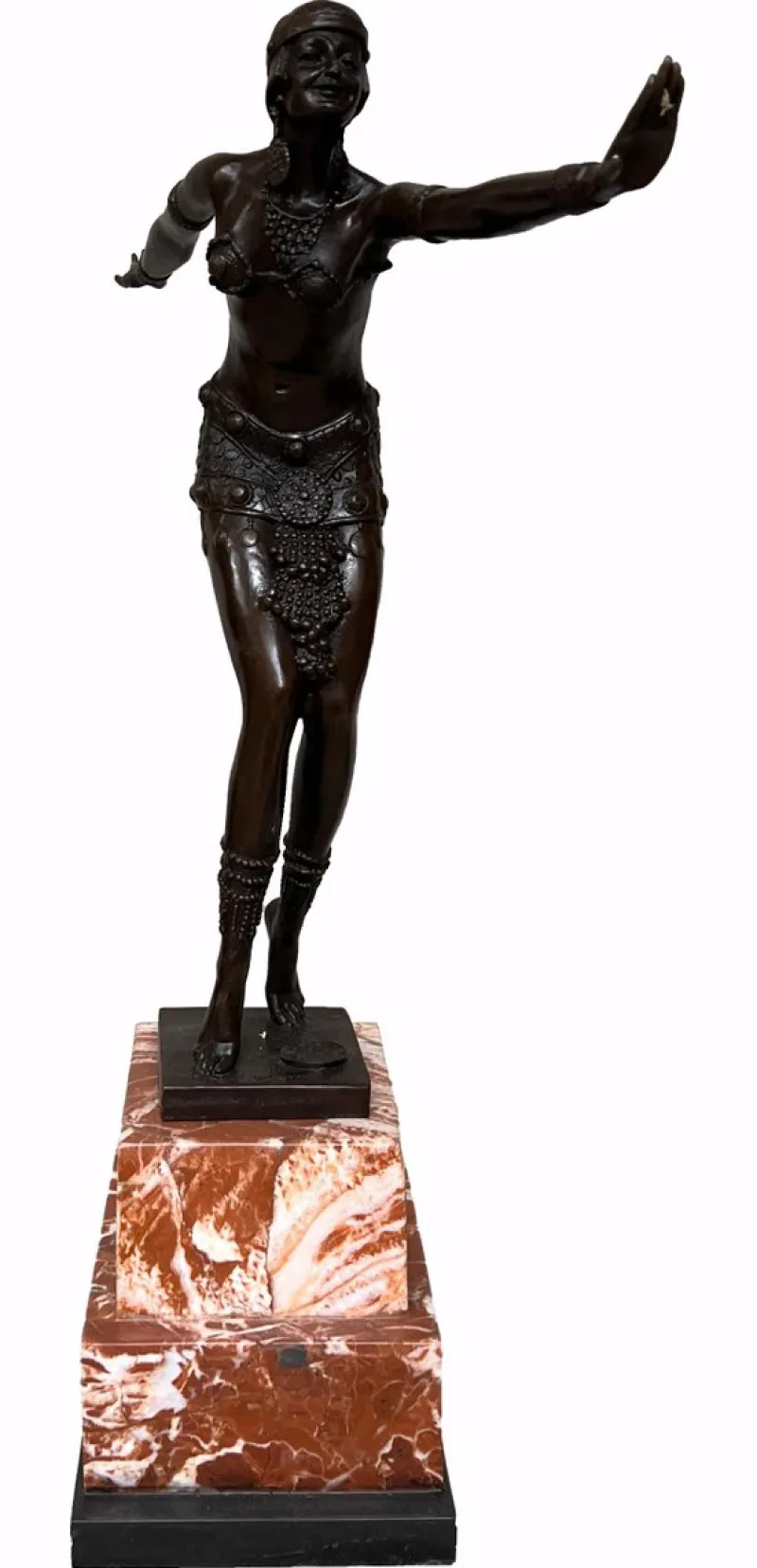 Pamono D. H. Chiparus, Dancer, 1900, Bronze on Marble Base> Art Deco
