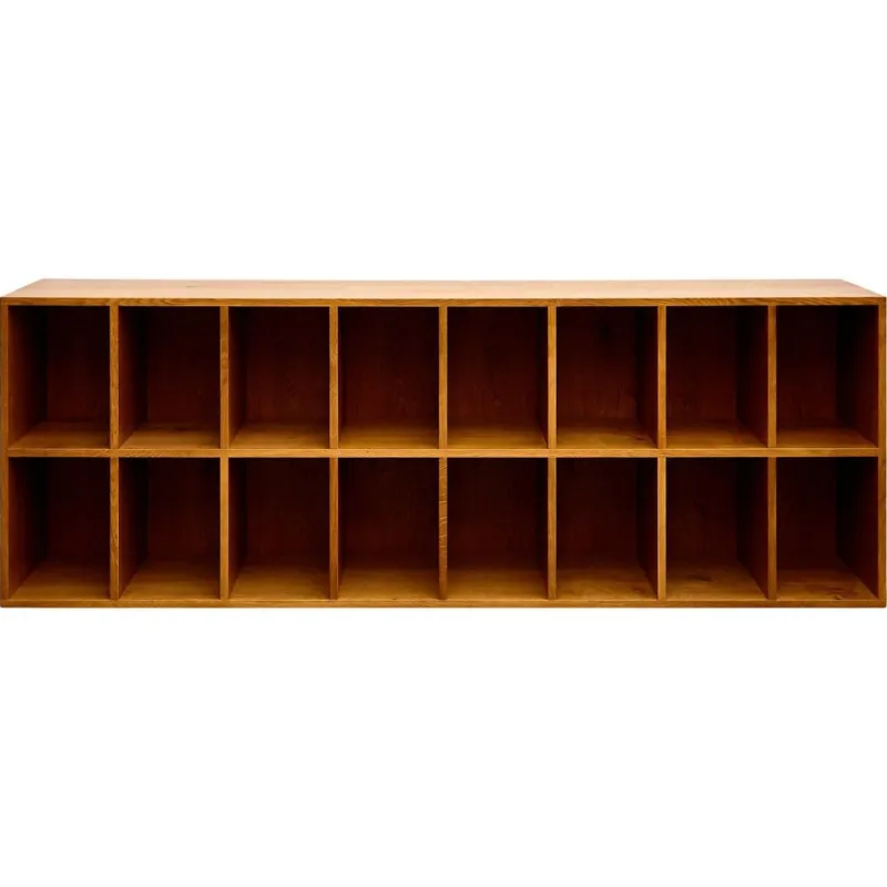 Pamono Dada Est. Custom Oak Vinyl Record Cabinet, Handcrafted Storage with Midcentury> Tables