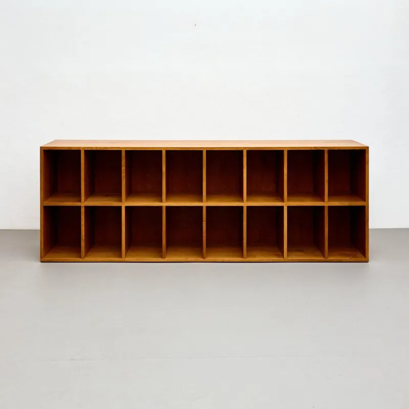 Pamono Dada Est. Custom Oak Vinyl Record Cabinet, Handcrafted Storage with Midcentury> Tables
