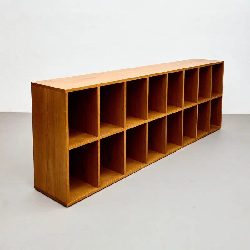 Pamono Dada Est. Custom Oak Vinyl Record Cabinet, Handcrafted Storage with Midcentury> Tables