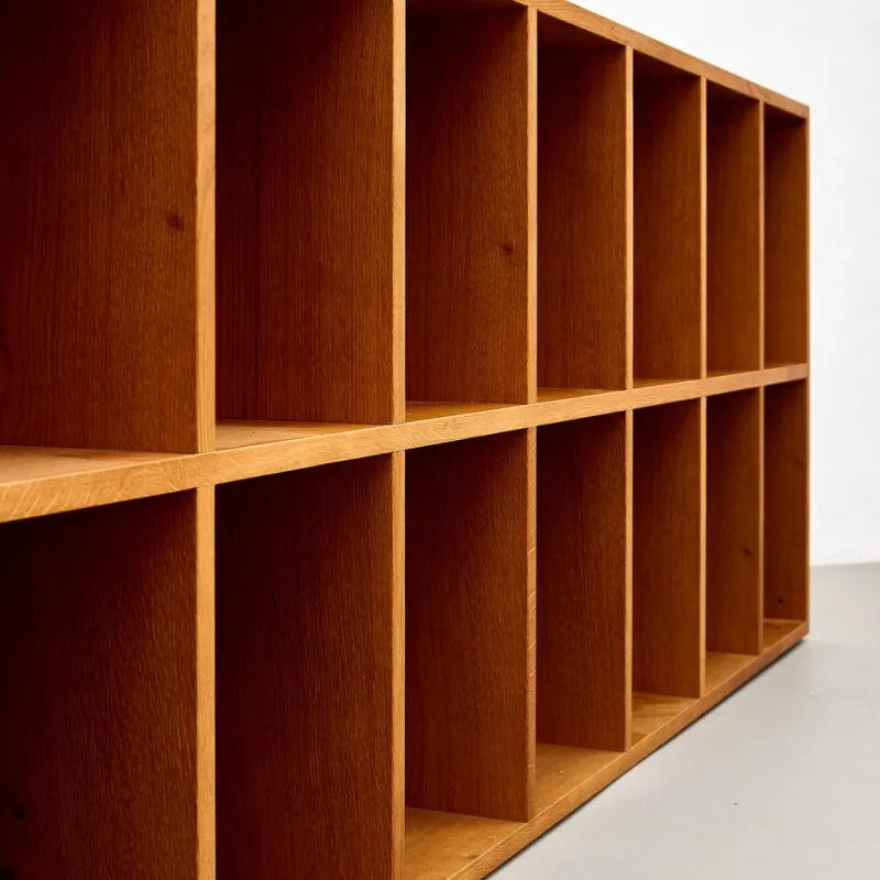 Pamono Dada Est. Custom Oak Vinyl Record Cabinet, Handcrafted Storage with Midcentury> Tables