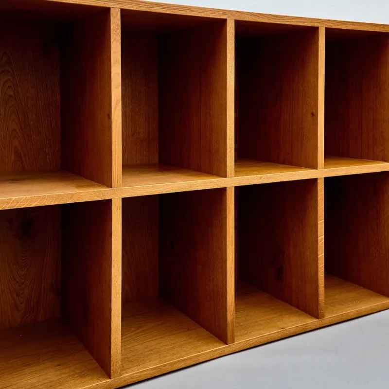 Pamono Dada Est. Custom Oak Vinyl Record Cabinet, Handcrafted Storage with Midcentury> Tables